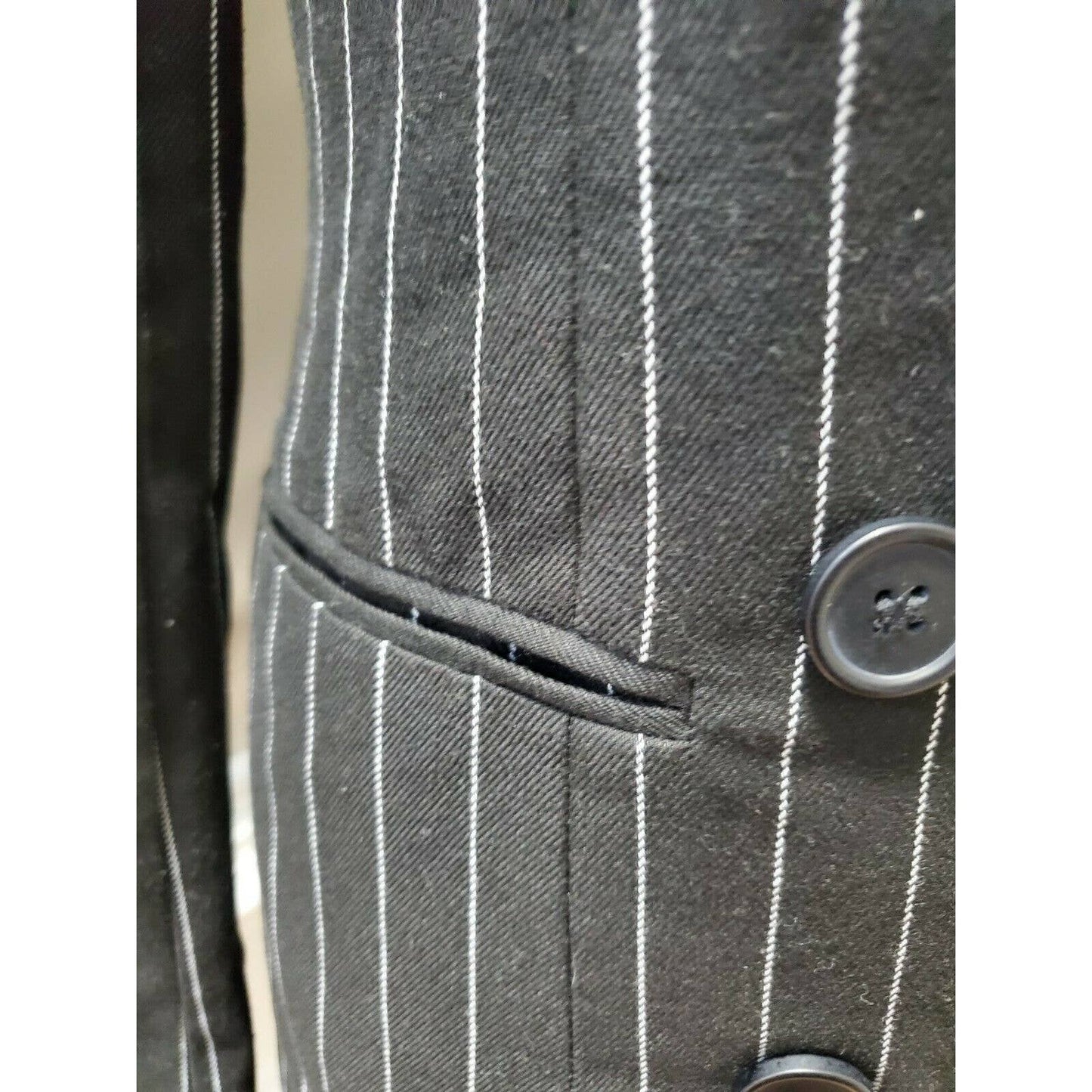 Forever 21 Women's Black Lined Polyester Double Breasted Casual Blazer Size S