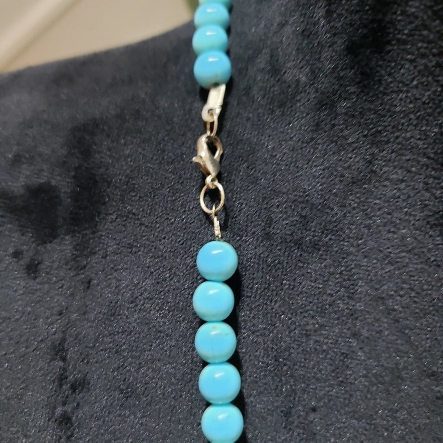 Womens Modern Fashion Layering Summer Turquoise Beaded Charm Teardrop Necklace