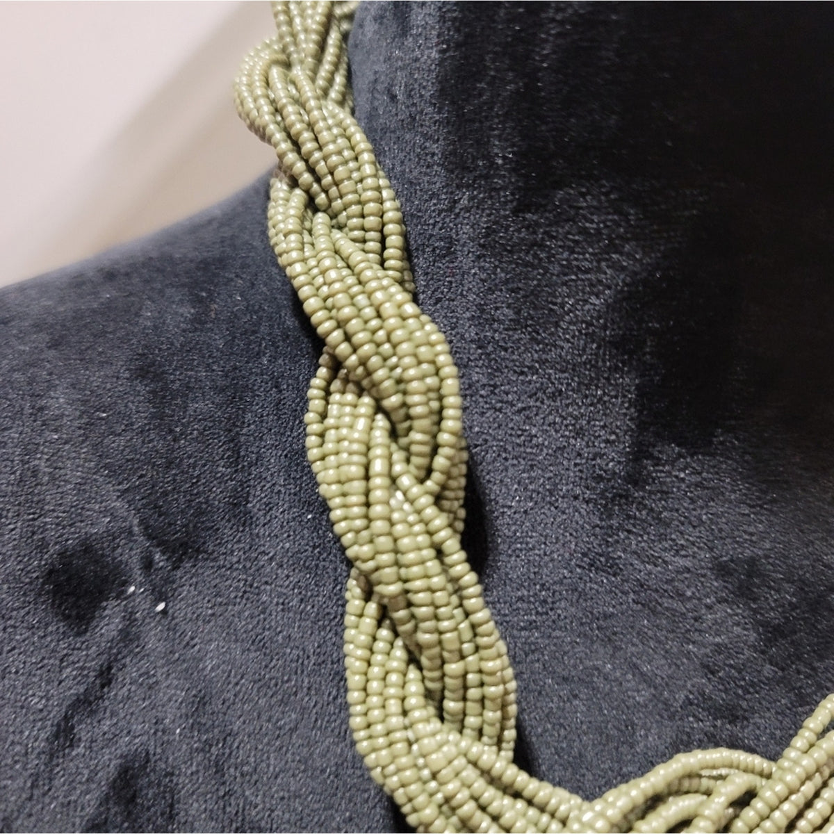 Green Braided Necklace
