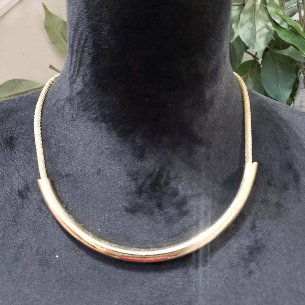 Women's Women Twist Oblate Wide Gold Chain Necklace