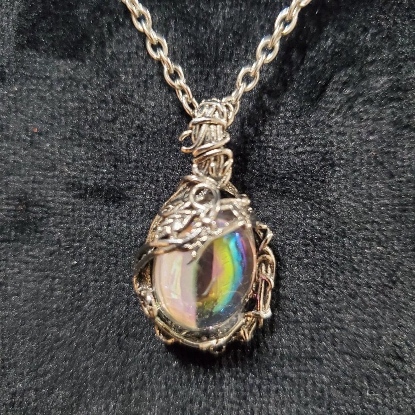 Women's Multi Shade Stone Charm with Gold Chain Fashion Jewelry Necklace