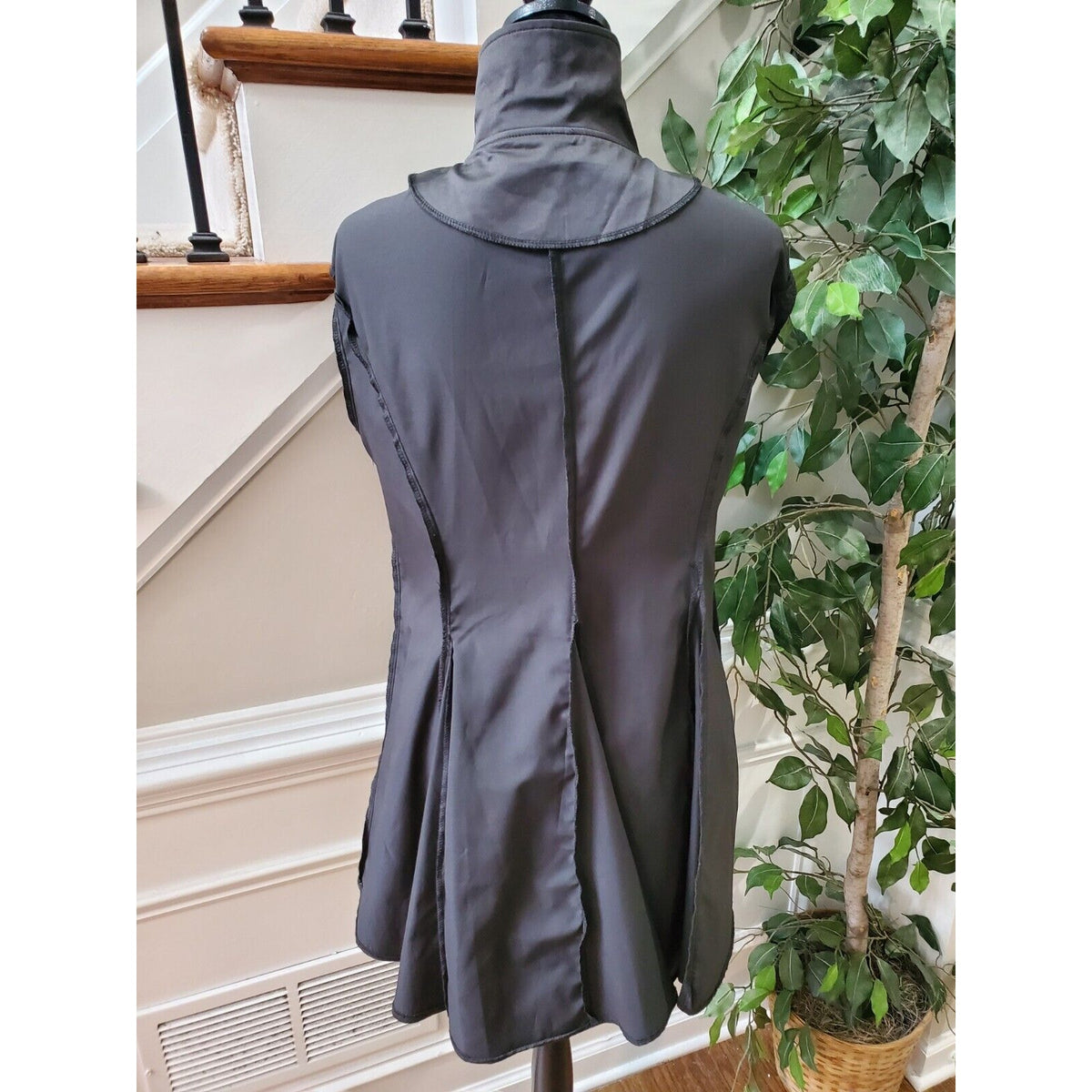 Dominion Women Black Long Sleeve Casual Front Full Zipper Jacket Blazer Size XL