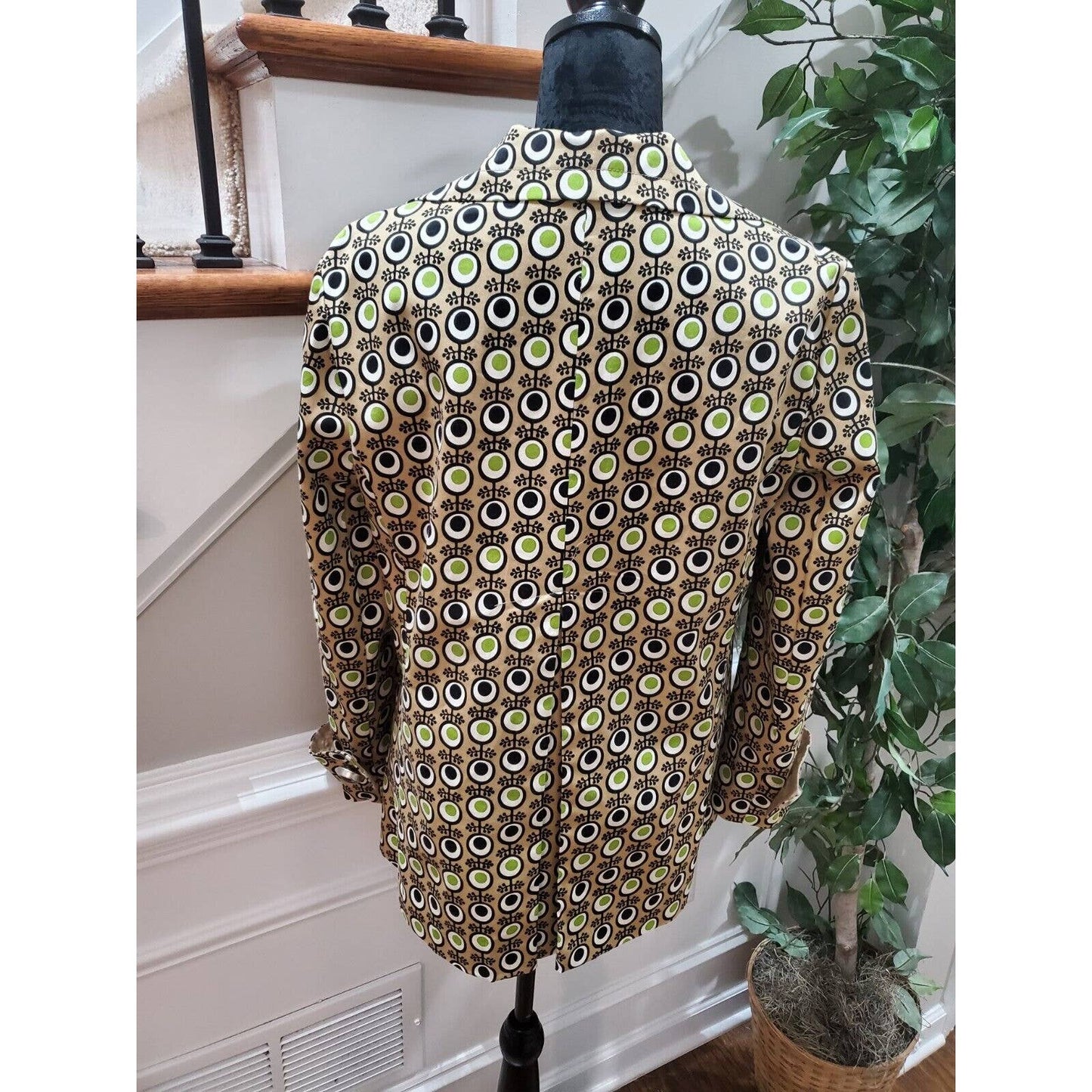 RQT Women's Multicolor Cotton Long Sleeve Single Breasted Blazer Size Medium