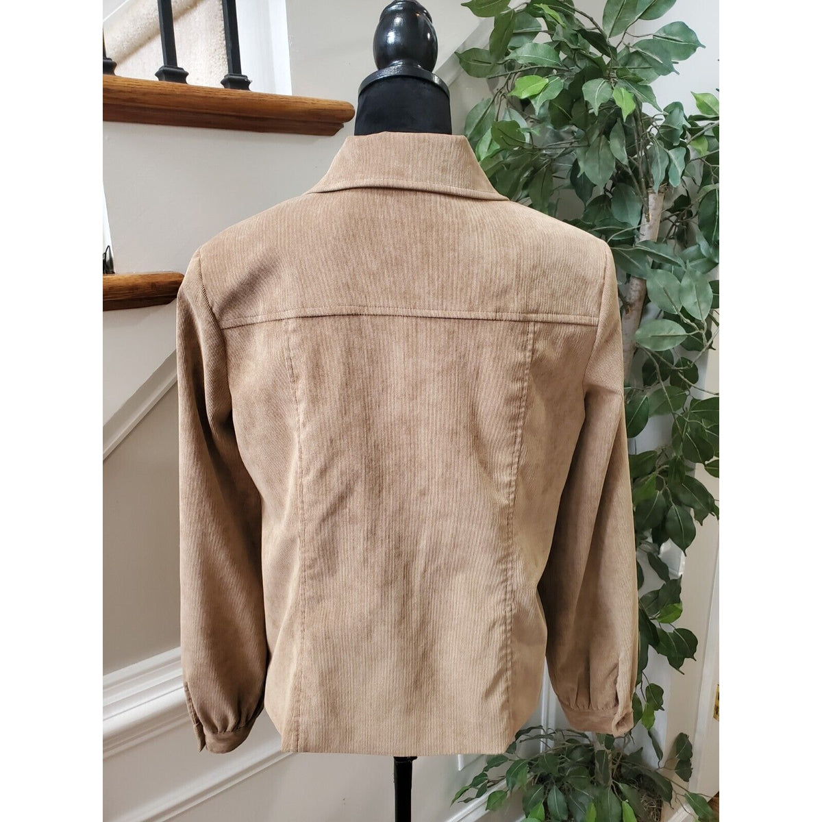 Erin London Womens Brown Single Breasted Three Buttons Front Coat Size Medium