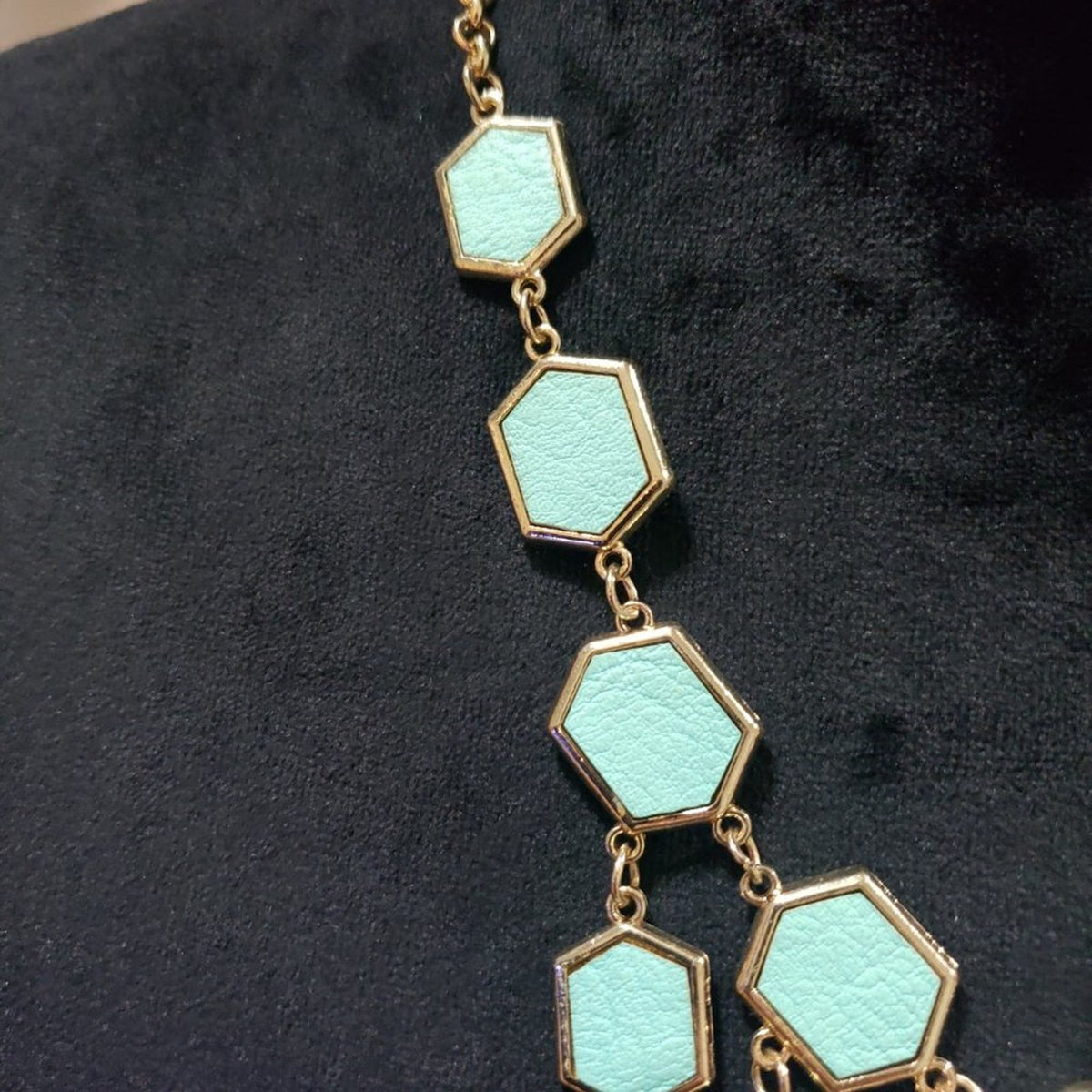 Womens Beautiful Turquoise Noah's Ark Enamel Statement Necklace with Lobster