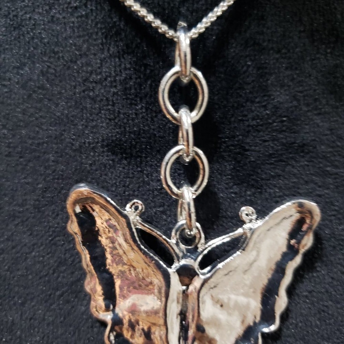 Women's Colorful Enameled Butterfly Charm Pendant Necklace