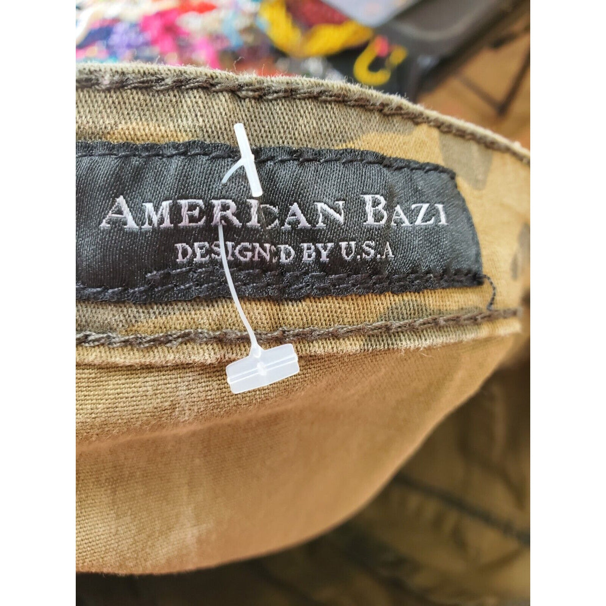 American Bazi Women's Camouflage Cotton Button Front Straight Mini Skirt Small