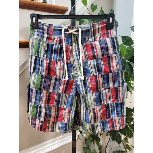 Roundtree & Yorke Mens Shorts Plaid Casuals Swimwear Chino Size Small