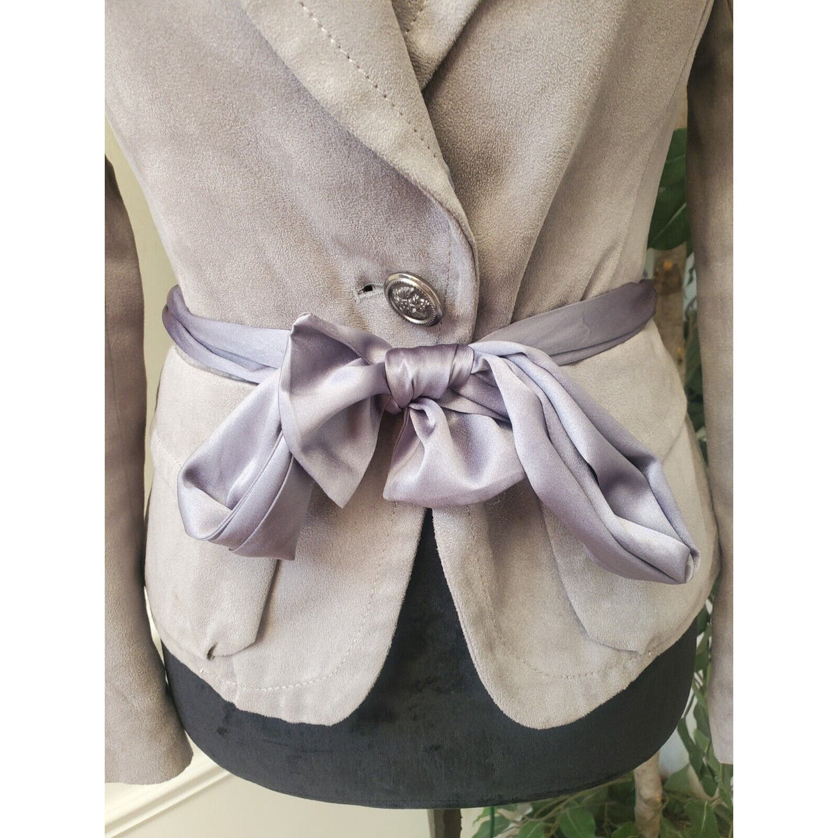 Kenneth Lady Women's Purple Polyester Long Sleeve One Button Blazer Size 40