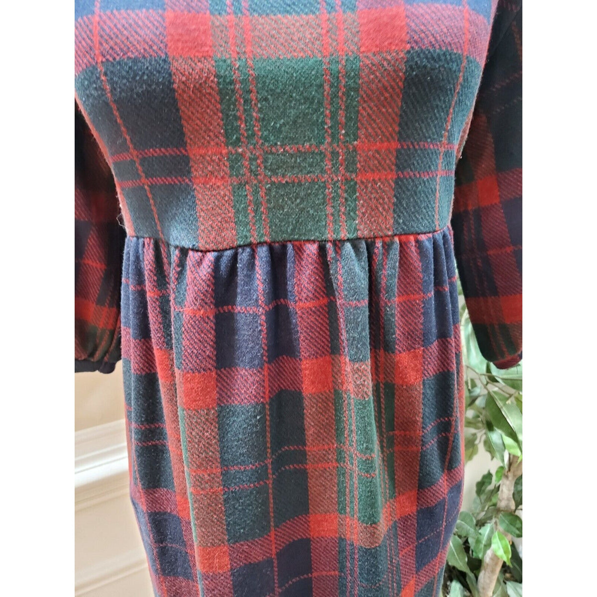 Zara Trafaluc Women's Blue & Red Round Neck Half Sleeve Knee Length Dress Size S