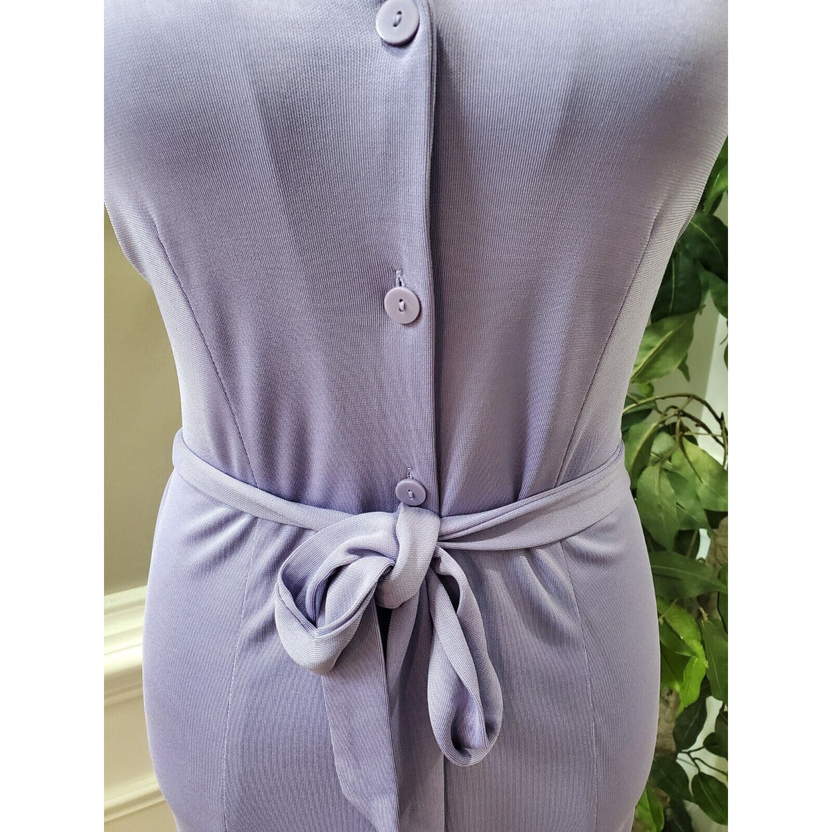 Casual Corner Women's Purple Rayon Neck Sleeveless Knee Length Dress Size Large