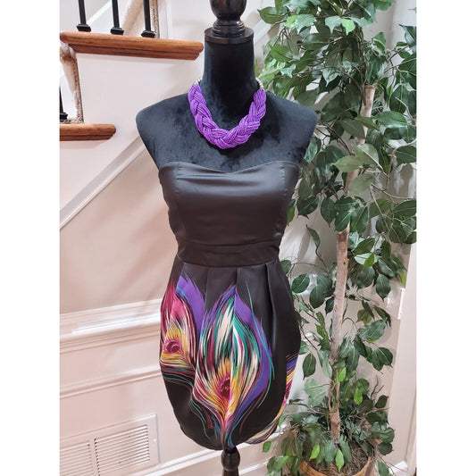Twenty One Womens Black Off The Shoulder Sleeveless Back Zip Short Dress Medium