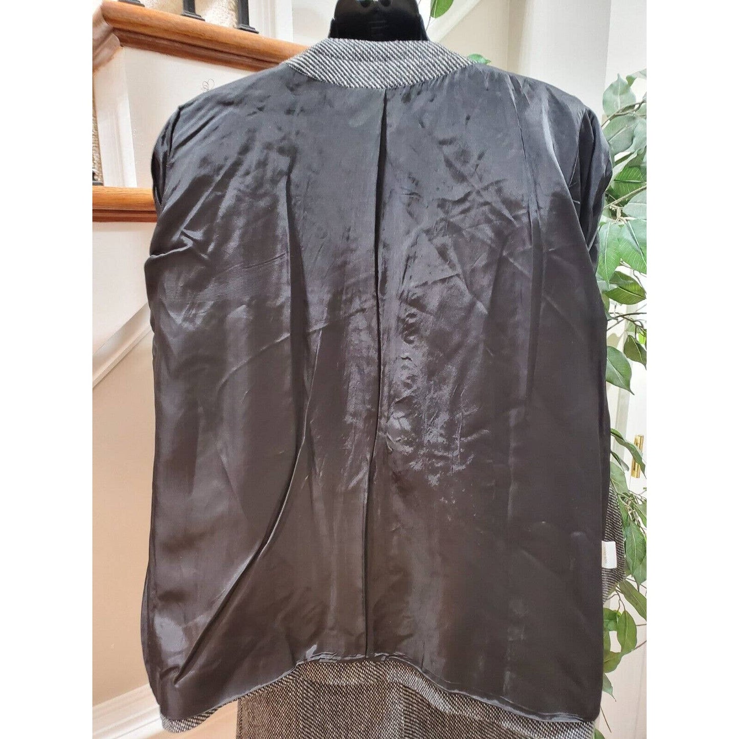 Vintage ONNA Collection Gray Wool Single Breasted Blazer & Skirt 2 Pc's Suit M