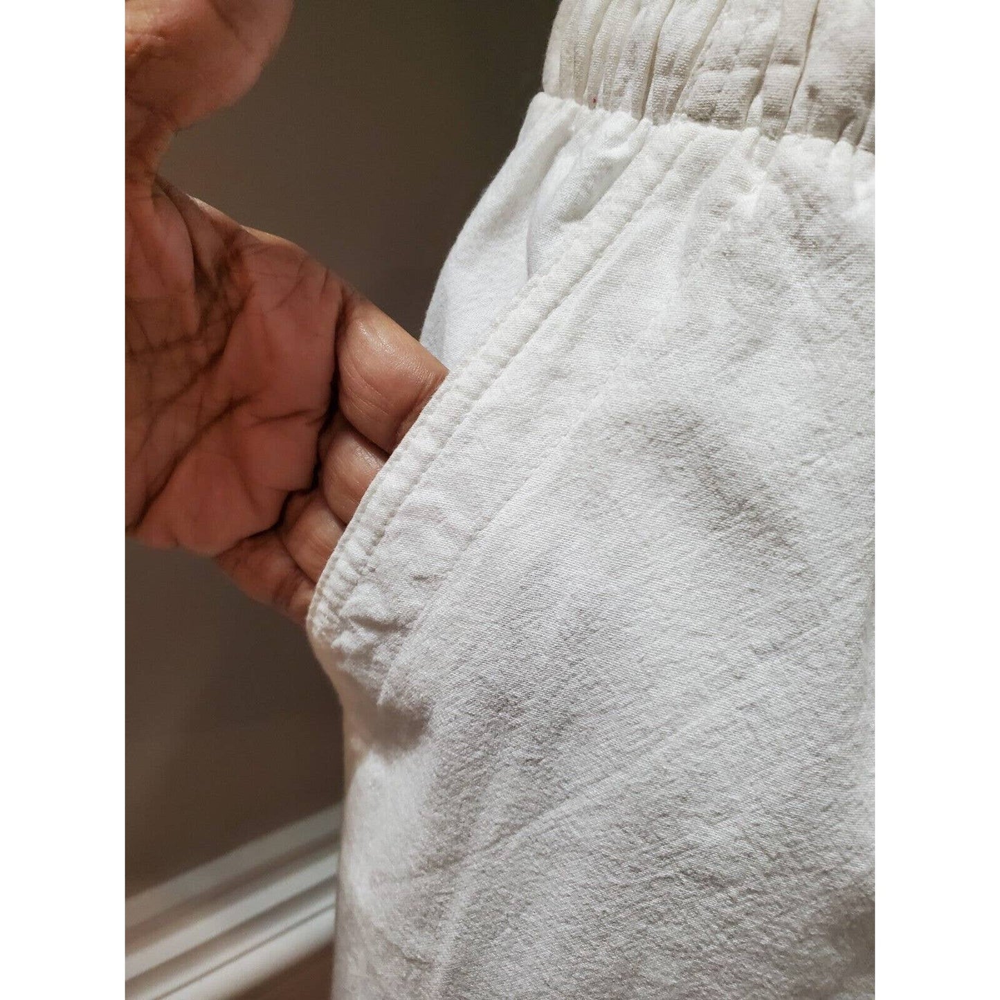 Cappagallo Women White Cotton Short Sleeve Shirt (M) & Trouser (S) 2 Piece Suit