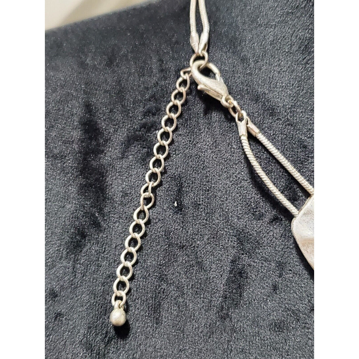 Women's Silver Plated Statement Piece Square Stylish Necklace
