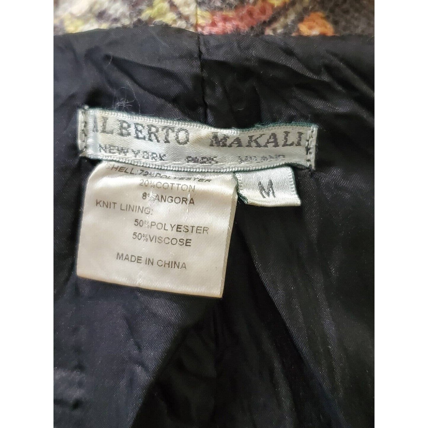 Alberto Makali Women's Floral Polyester Long Sleeve Casual Jacket Blazer Size M