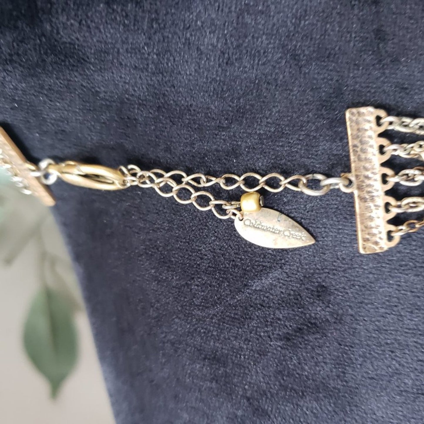 Coldwater Greek Womens Vintage Gold Tone Monet Multi Strand Chain Necklace