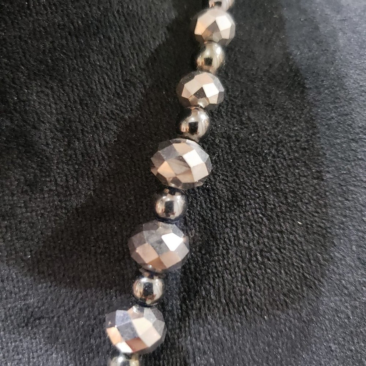 Womens Fashion Brass Stone Beaded Collar Necklace with Lobster Clasp