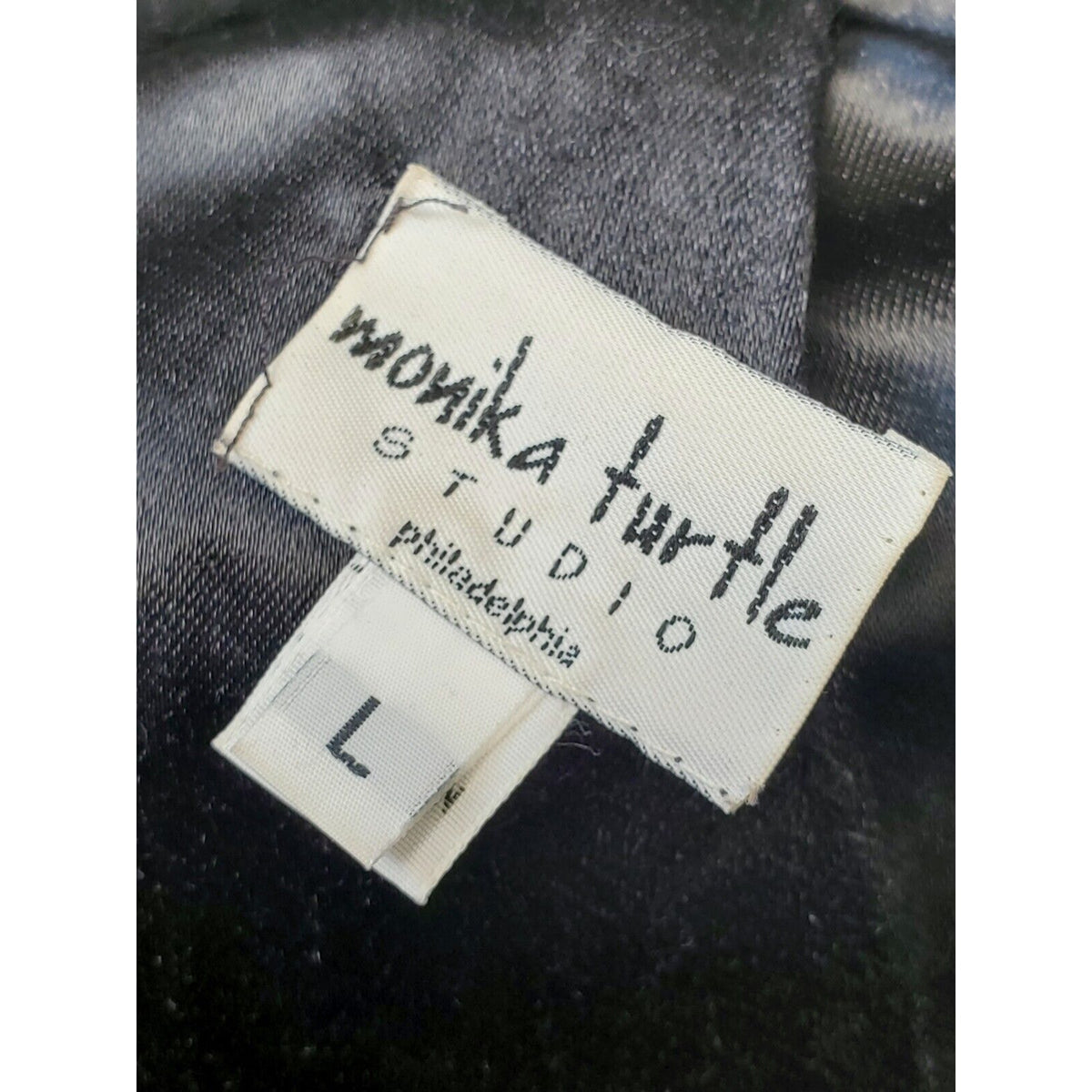 Monika Turtle Studio Black Faux Fur Long Sleeve Casual Front Zip Jacket Large
