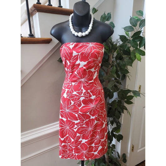 The Limited Women Floral Cotton Off The Shoulder Casual Knee Length Dress Size 2