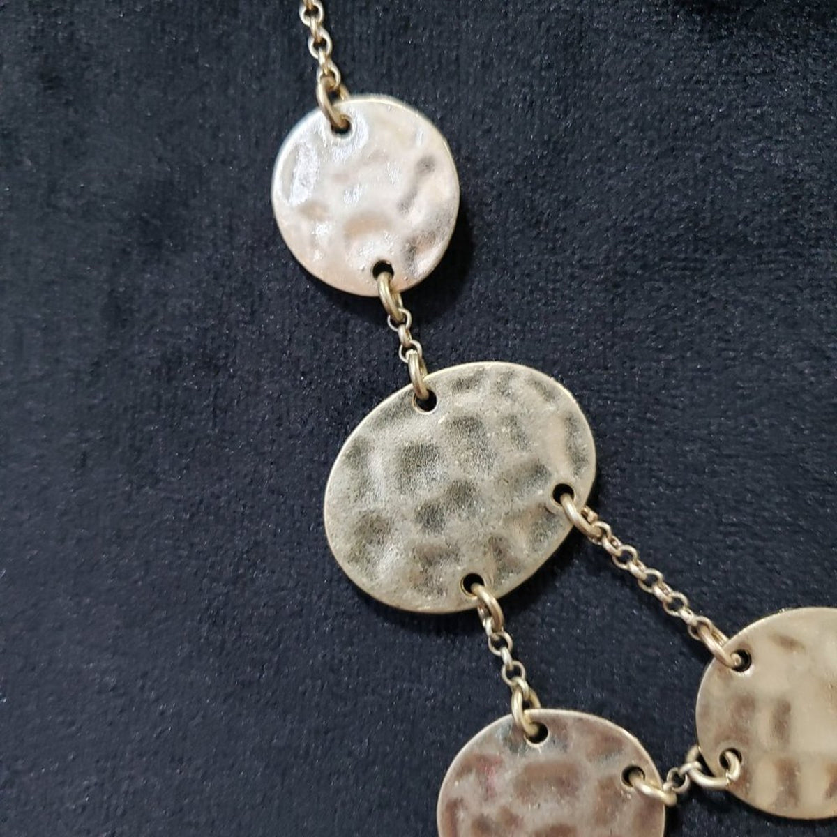 Womens Fashion Gold Layered Moon Circle Collar Necklace with Lobster Clasp