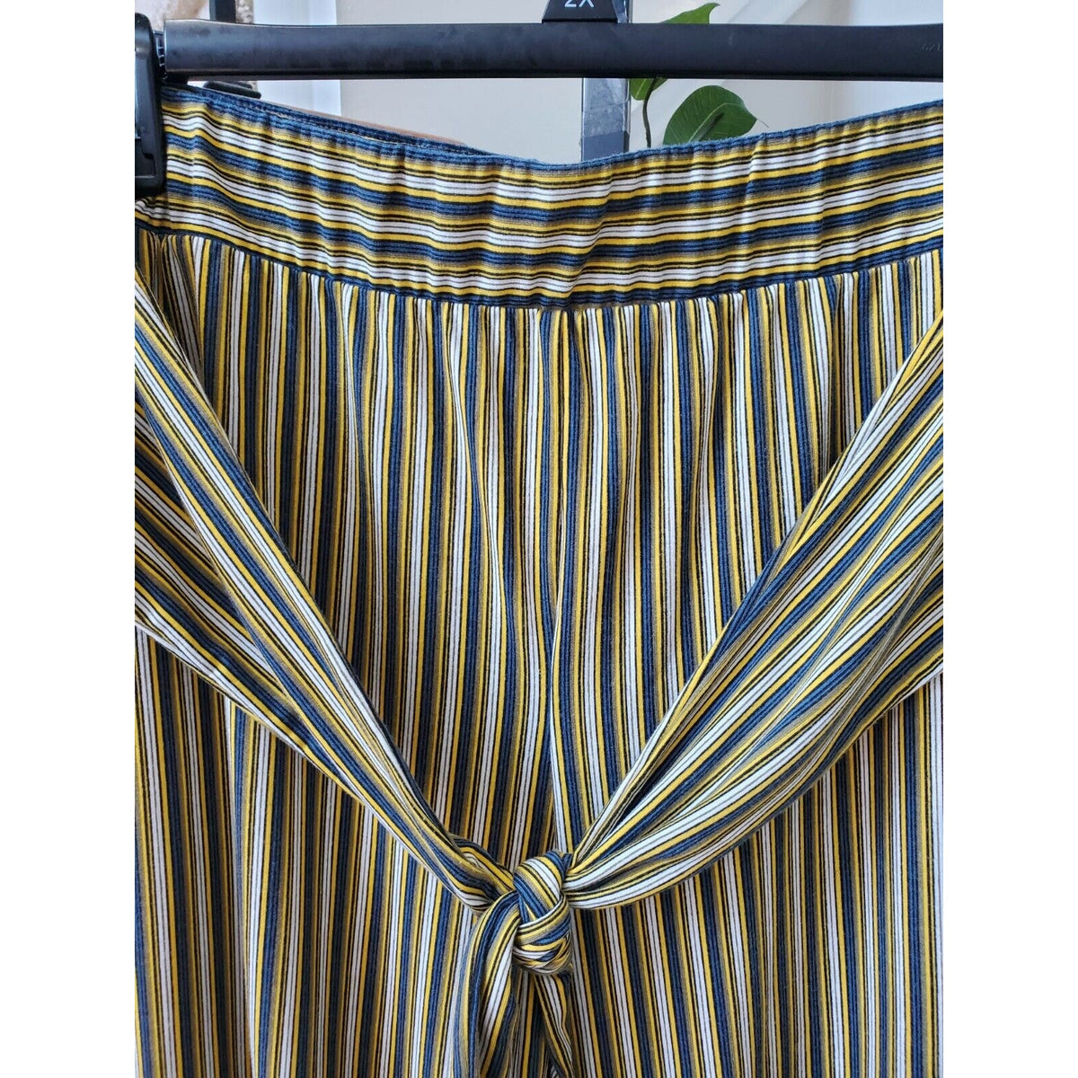 Est.1946 Women Multicolor Striped Polyester Drawstring Trouser Pants Size 18/20W