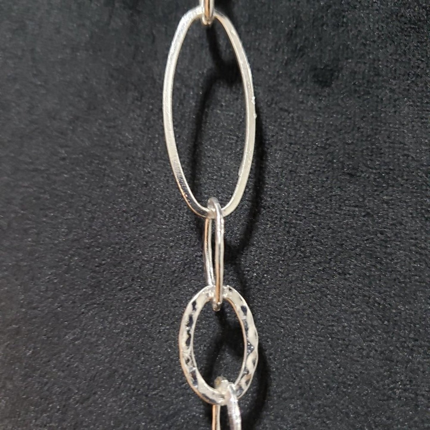 Women's Solid Multilayer Silver Link Chain Stylish Fashion Long Necklace