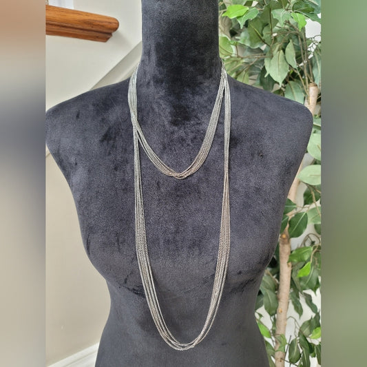 Gray Multilayer Fashion Necklace