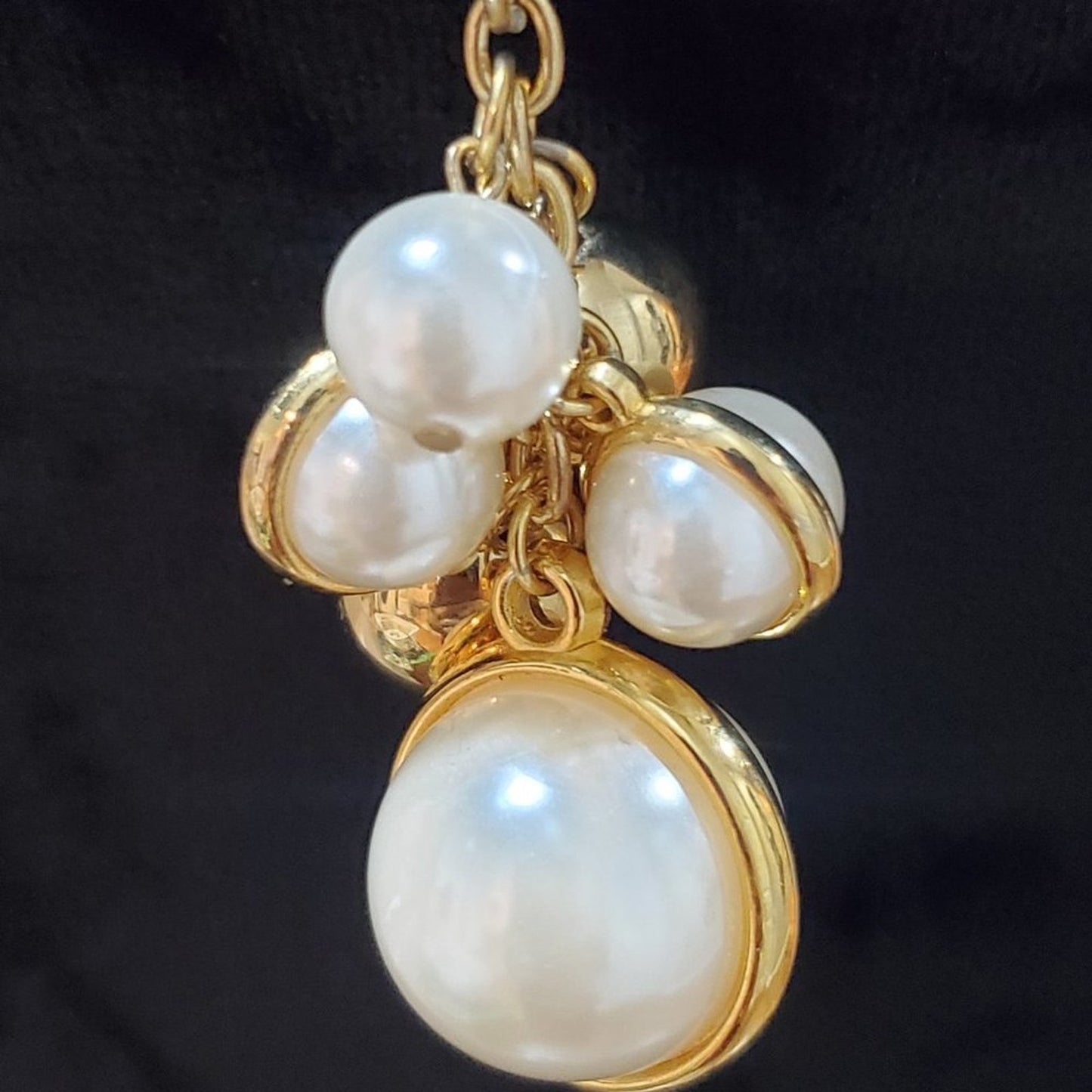 Women's Gold Tone Multi Pearl Beads Link Chain Fashion Jewelry Necklace