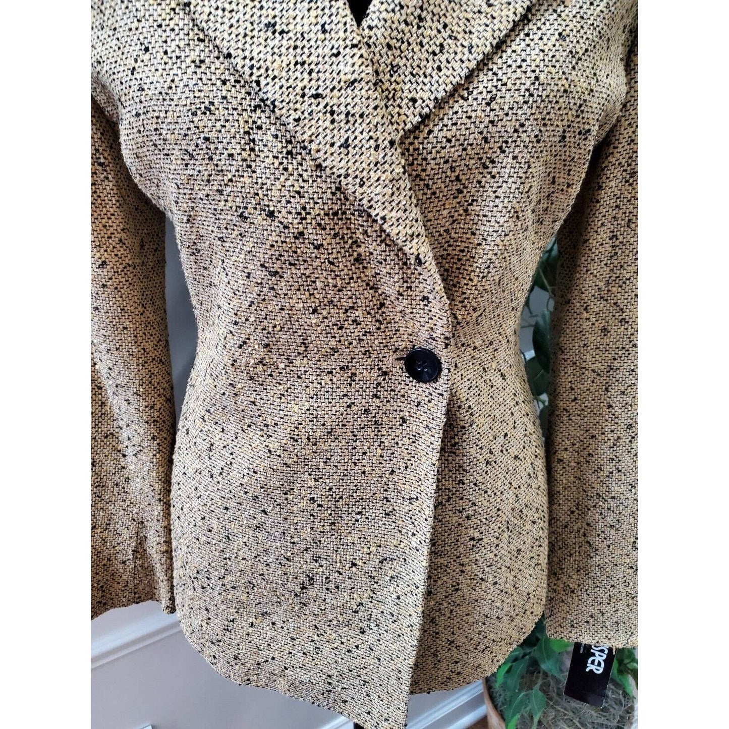 Kasper Women's Gray Rayon Single Breasted Long Sleeve Casual Jacket Blazer Size 6