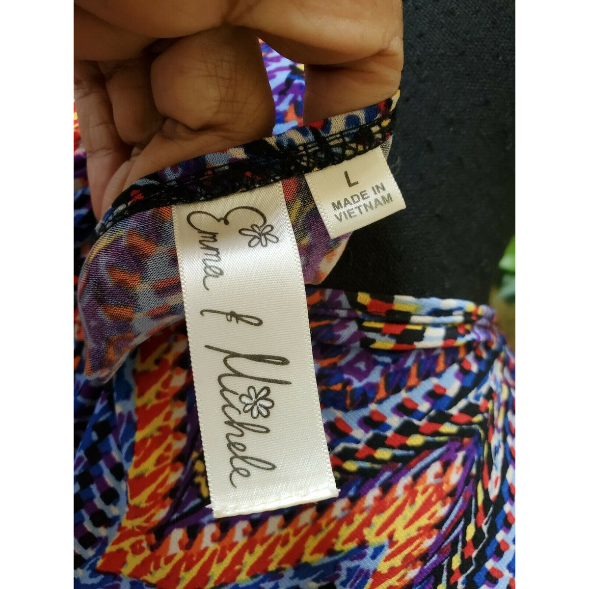 Emma & Michelle Colorful Chevron Full Wrap Dress Large