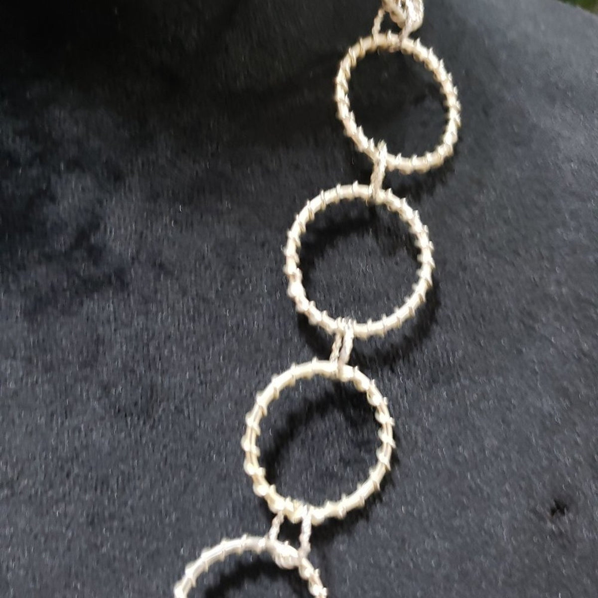 Women's Gold Geometric Circle Link Modern Simple Chic Elegant Jewelry Necklace