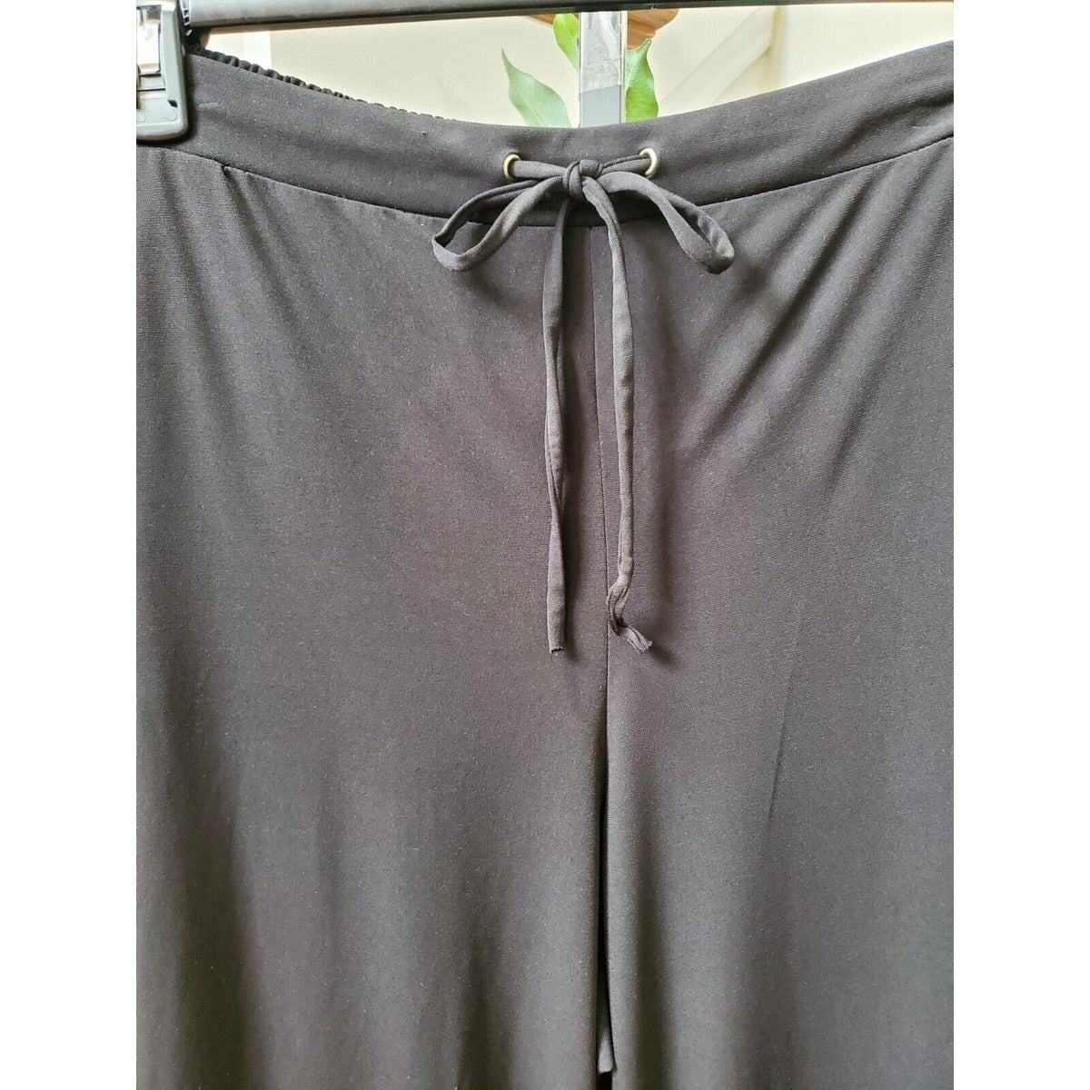 NY & Company Black Polyester Drawstring Casual With Front Back Pockets Pant XL