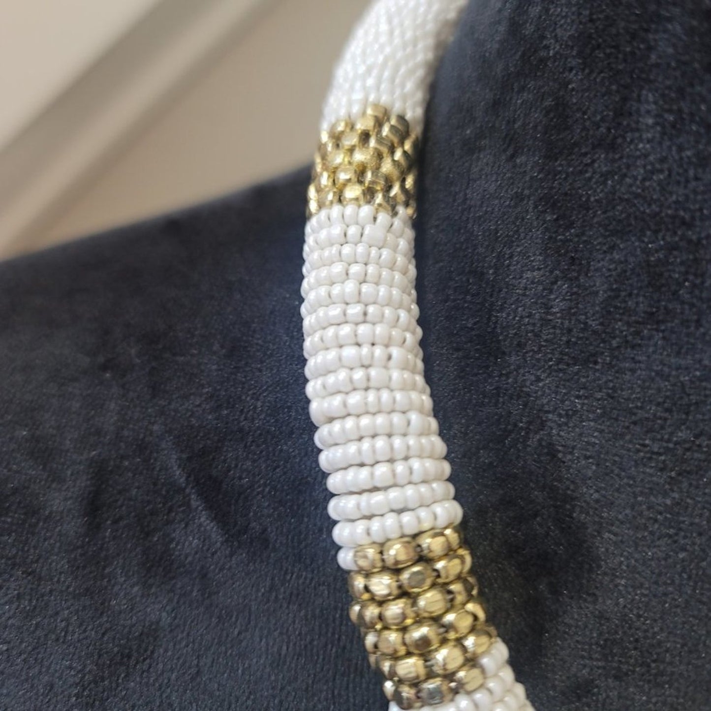 Rang Gali White & Gold Toned German Silver Brass-Plated Necklace