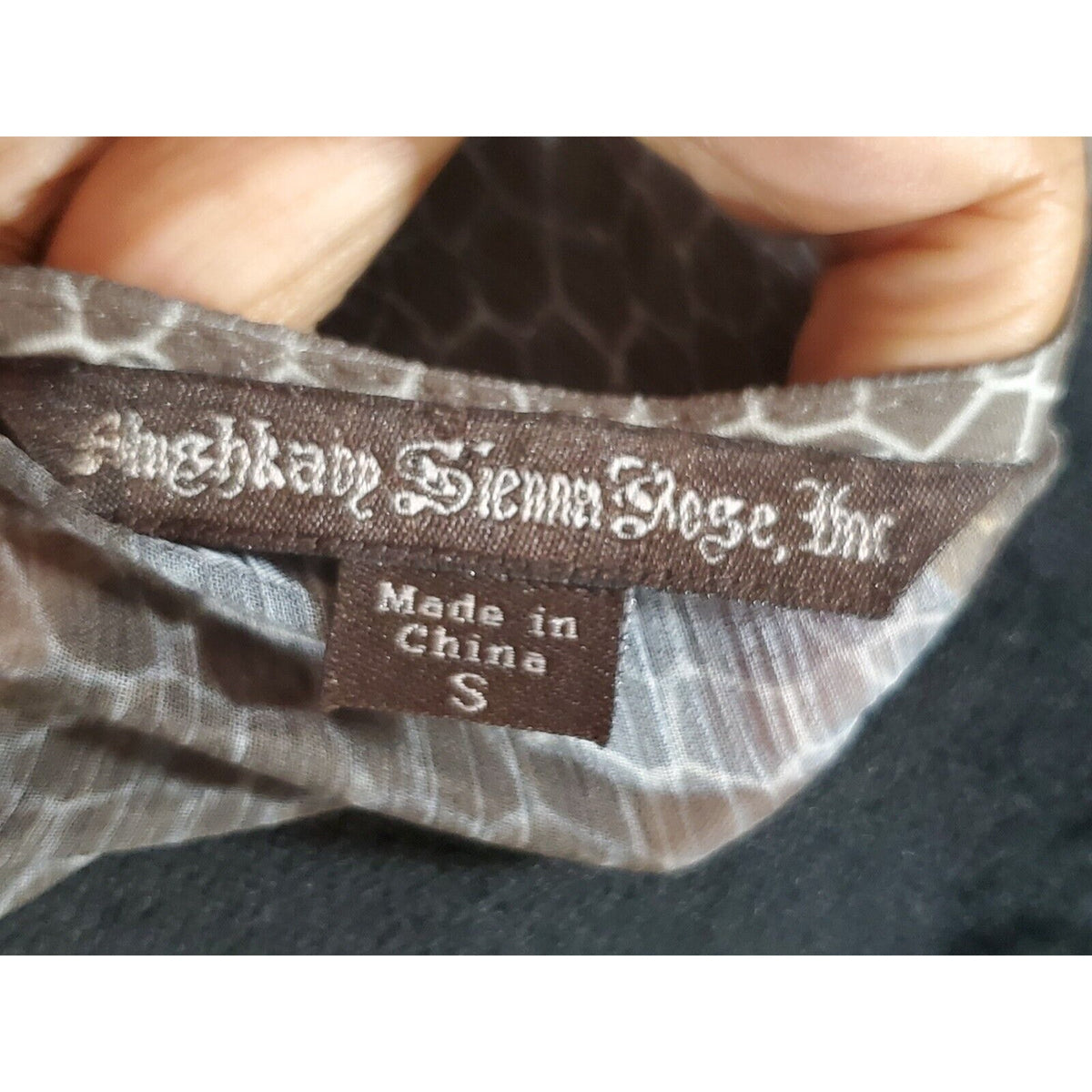 Mushka by Sienna Rose Women's Gray Polyester Round Neck Long Sleeve Top Blouse S