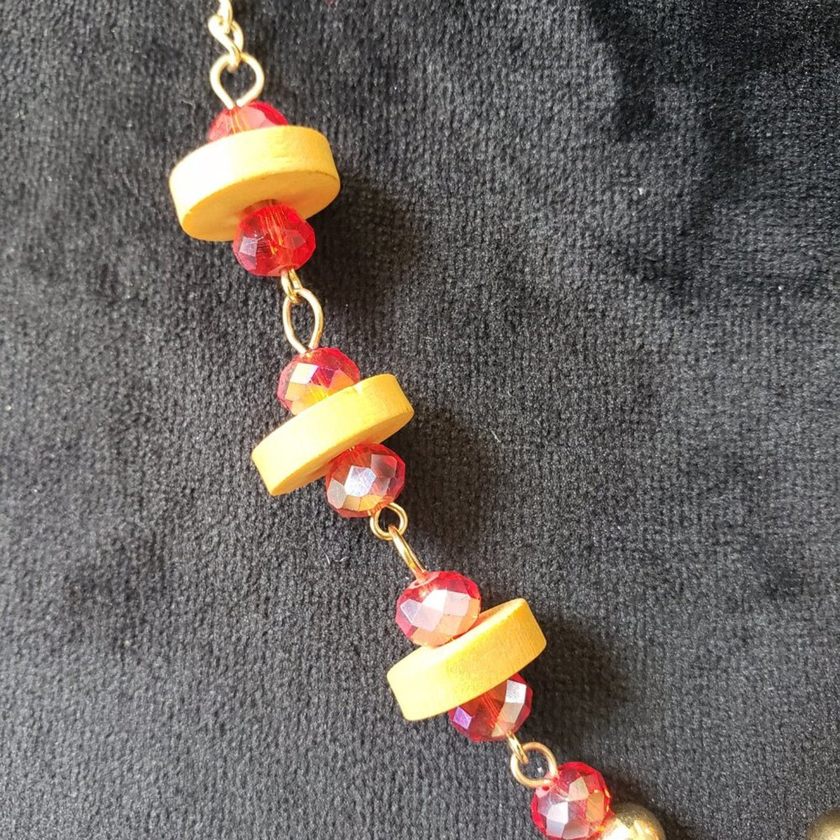 Womens Fashions Multicolor Gemstone Glass Beaded Collar Pendant Necklace