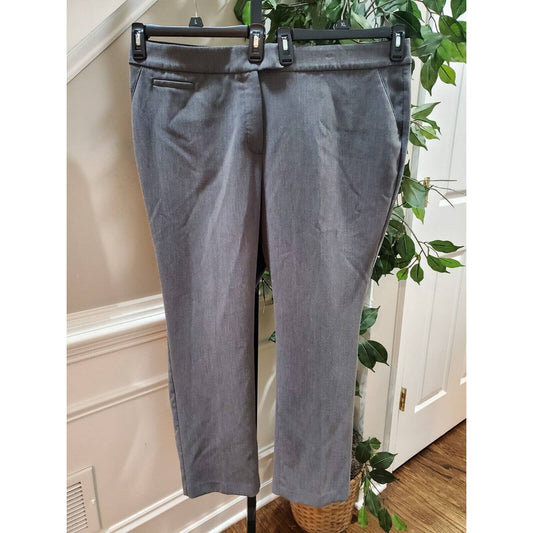 Investments Women's Gray Polyester Mid Rise Straight Legs Dress Pant 20W