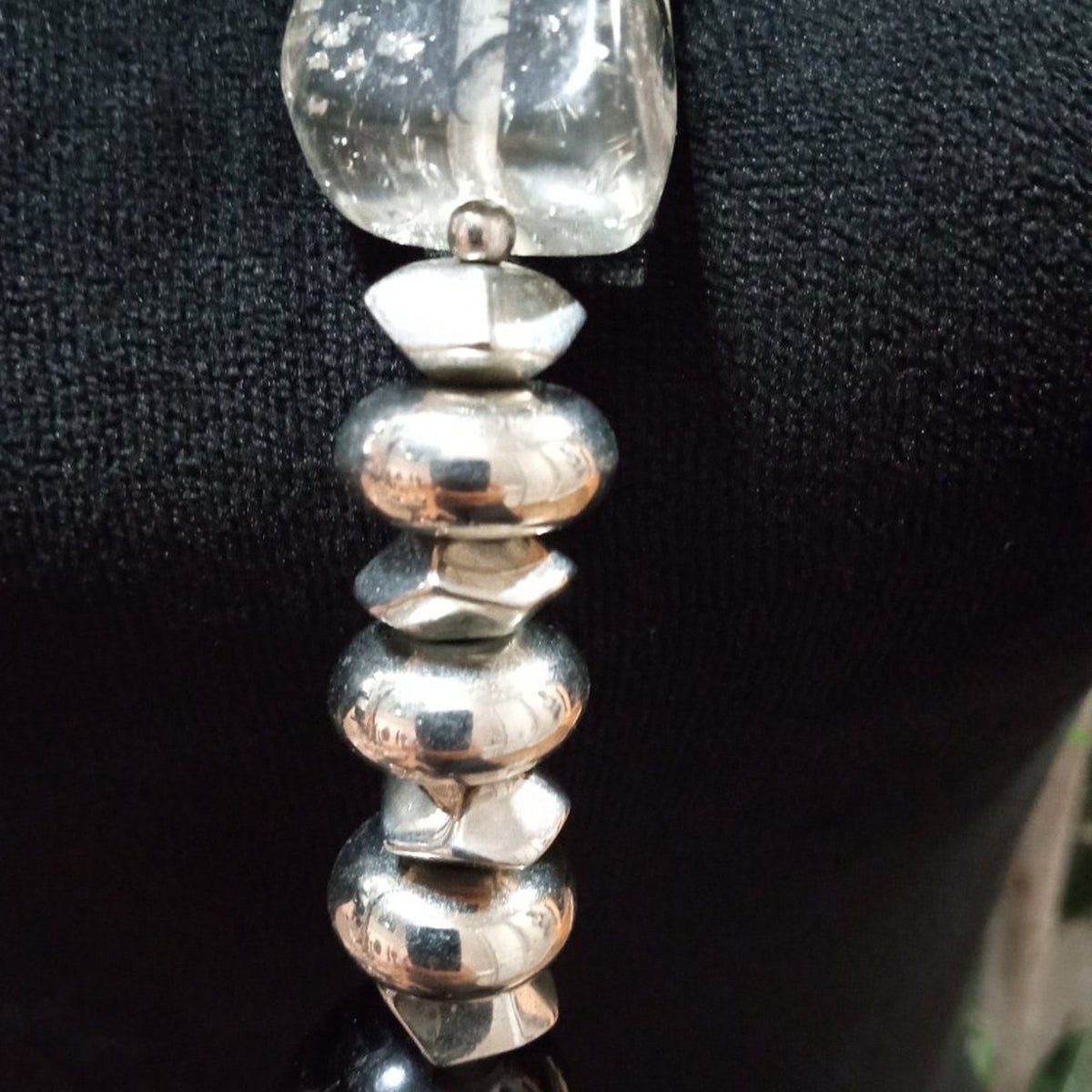 Womens Modern Fashion Chunky Rhinestones Beaded Long Necklace with Lobster Clasp