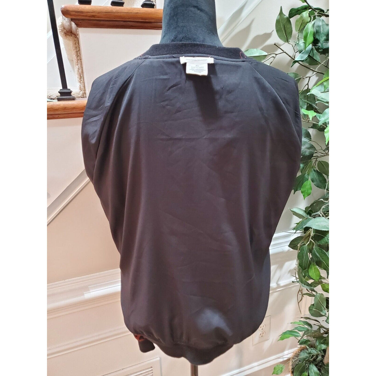 Beachlunchlounge Womens Red & Black Leopard Print Full Zip Front Jacket Size XL