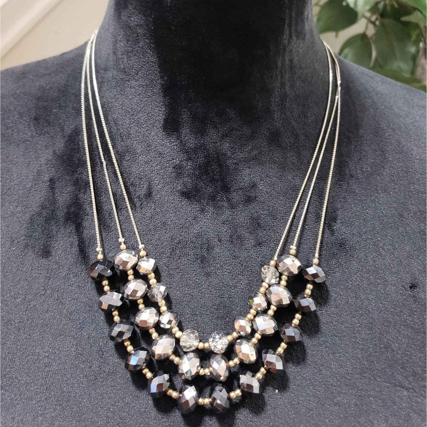 Triple Layer Beaded Multicolor Necklace