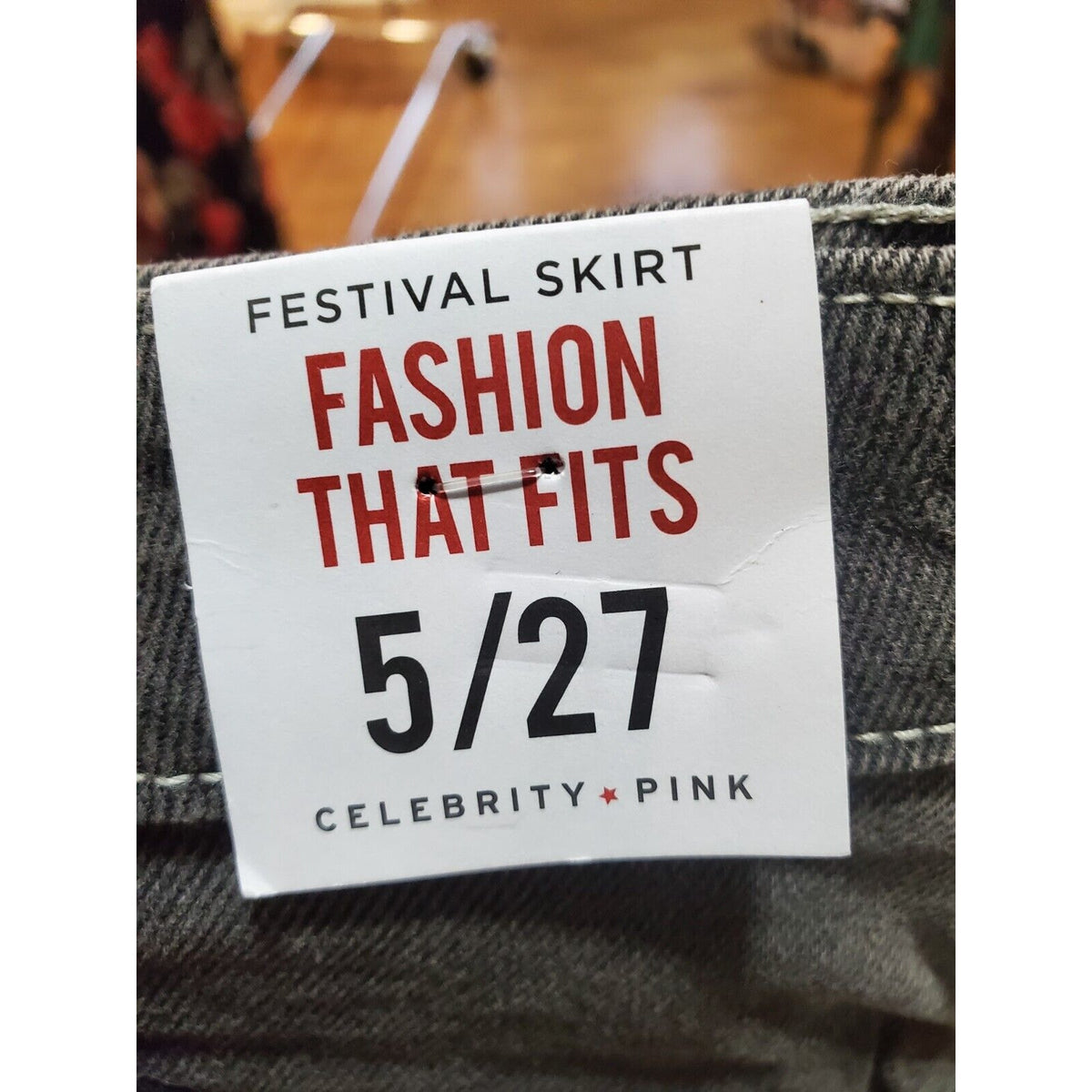 Celebrity Pink Women's Black Denim Cotton Festival Fringe Mini Skirt Size 5/27