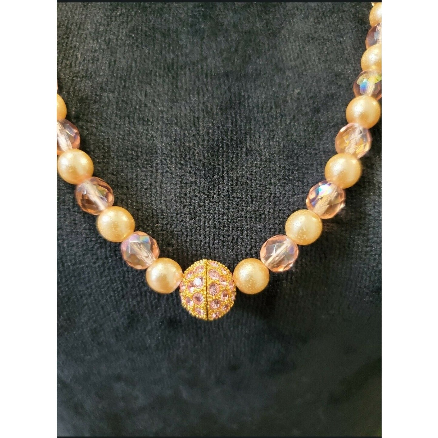 Women's Multicolor Moonstone with Crystal Accent Necklace