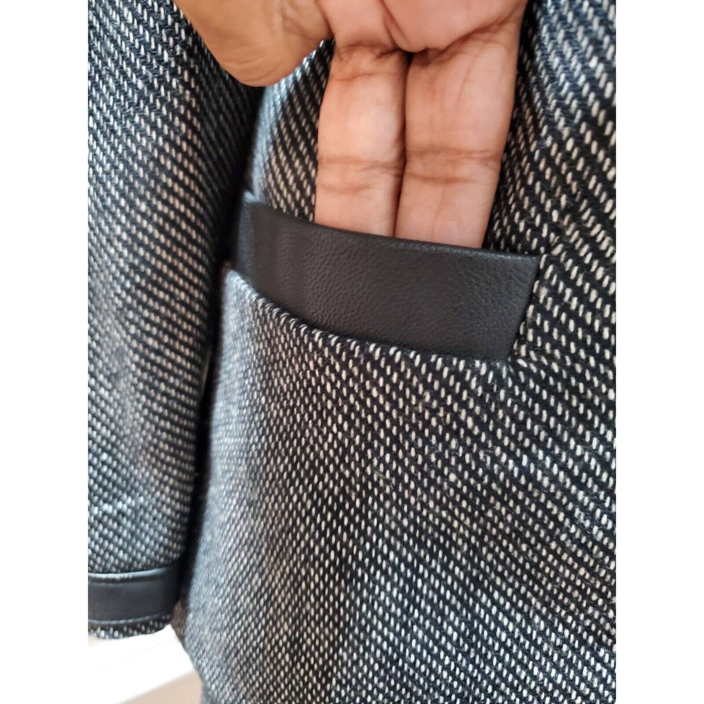 Vintage ONNA Collection Gray Wool Single Breasted Blazer & Skirt 2 Pc's Suit M