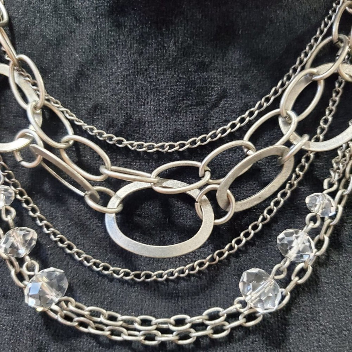 Cookie Lee Womens Silver Circle Cuban Choker Layering Pendant Necklace