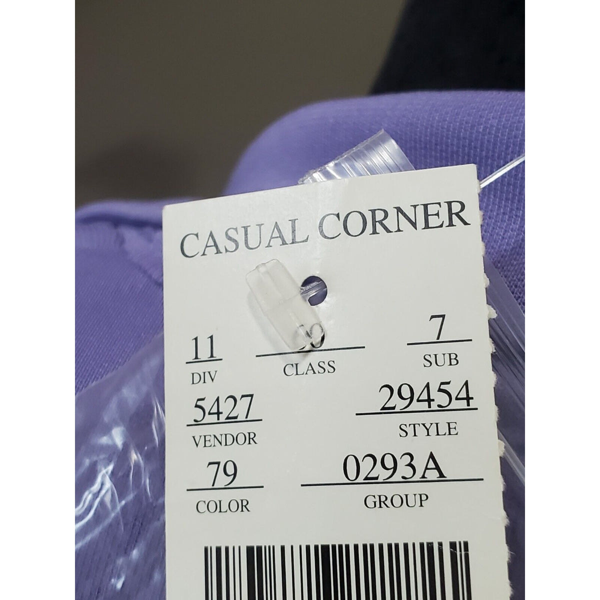 Casual Corner Women's Purple Rayon Neck Sleeveless Knee Length Dress Size Large
