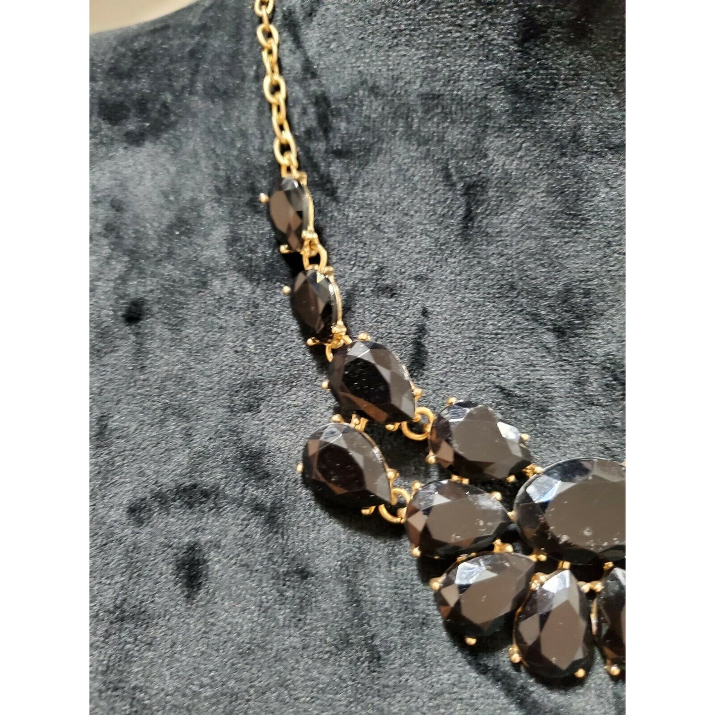 Black Stone Statement Necklace