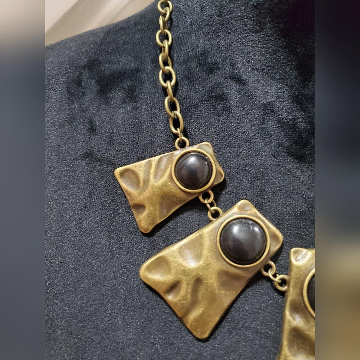 Black and Bronze Statement Necklace