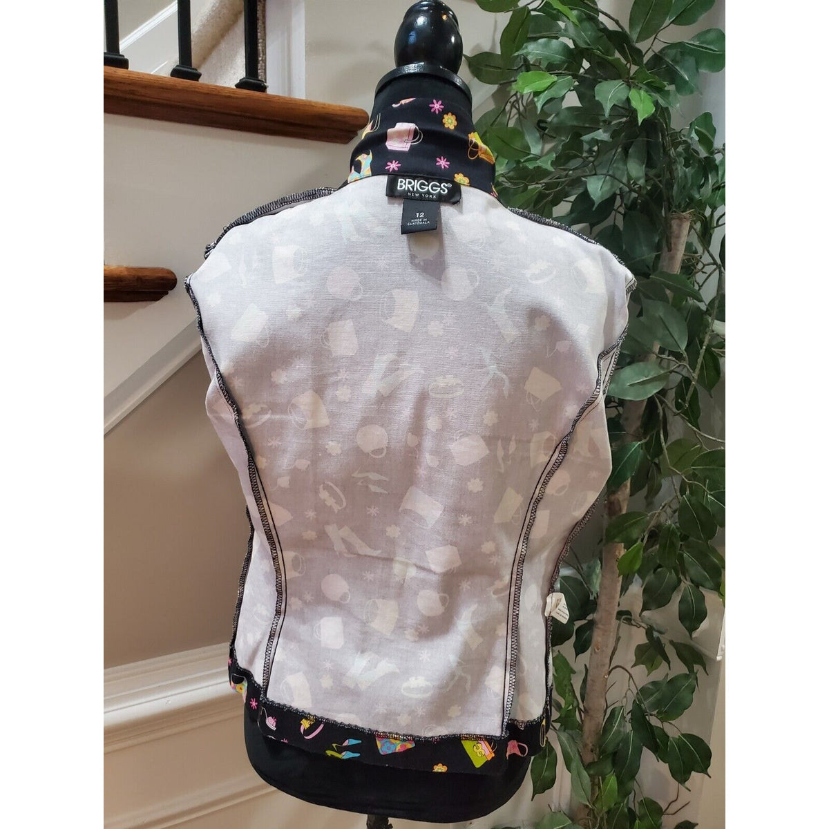 Briggs New York Womens Multicolor Single Breasted 2 Button Blazer Jacket Size 12