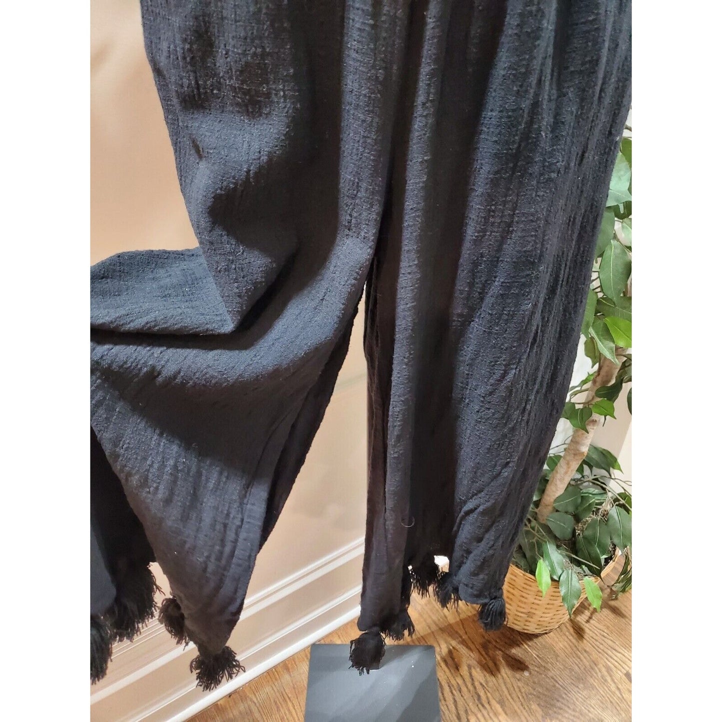 Surf Gypsy Women's Black 100% Cotton Off the Shoulder Casual Jumpsuits Size S