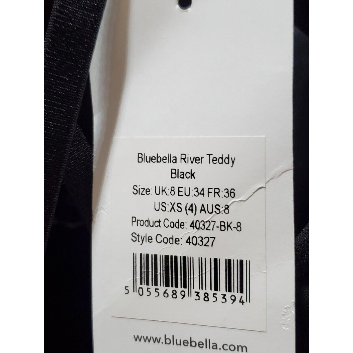 Bluebella Women’s Black Polyester Sleeveless River Teddy Bodysuit Size X-Small